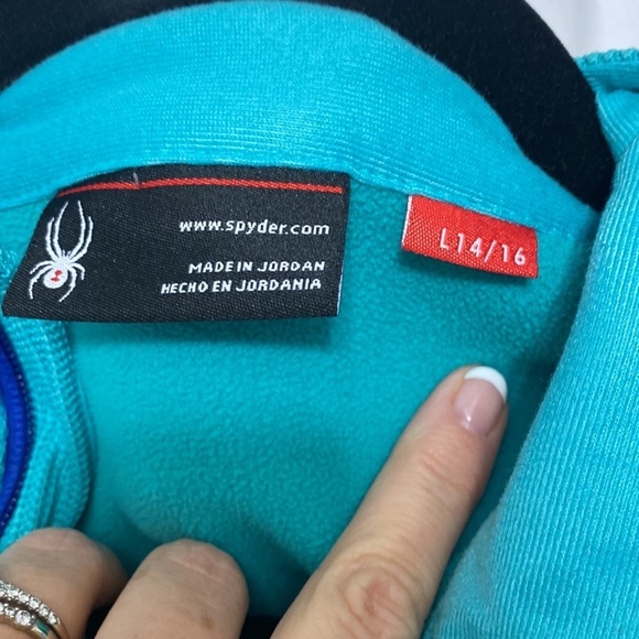 Girls Spyder zip up jacket size 14 - Picture 4 of 6